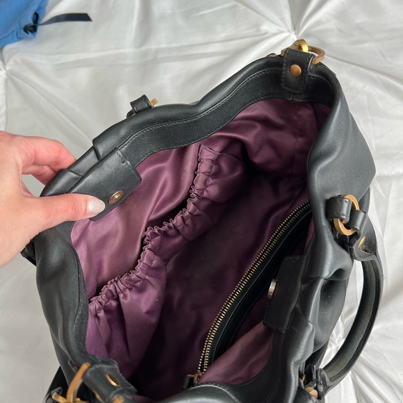 Smythson black leather bag - Picture 5 of 6